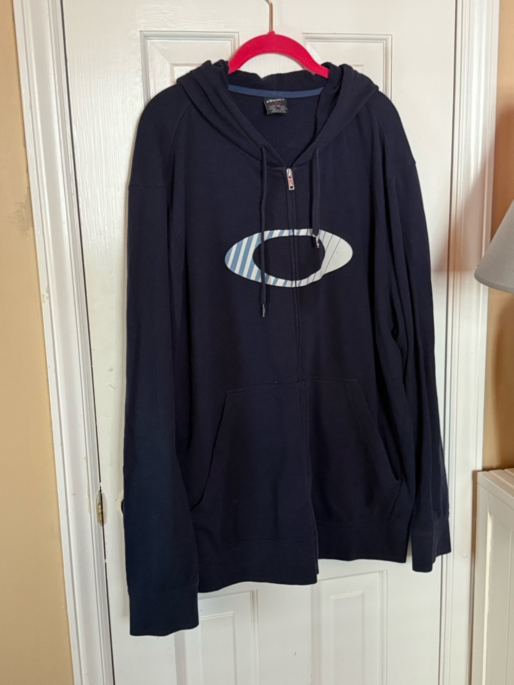 Oakley Navy Full-Zip Hoodie with Signature Logo